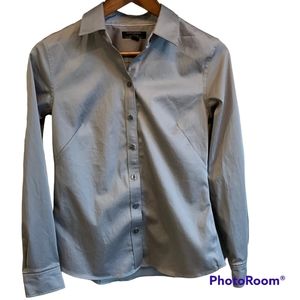 Banana Republic Grey Button Down Blouse